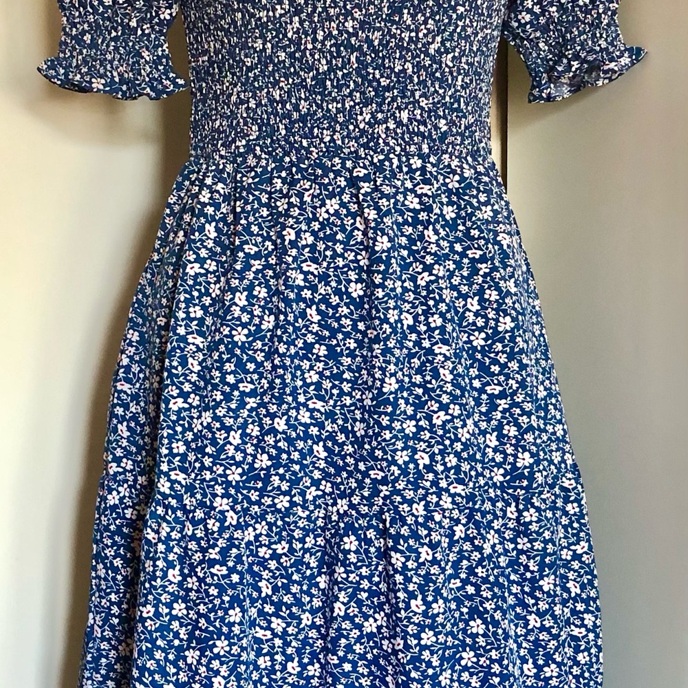 Floral Blue Maxi Dress